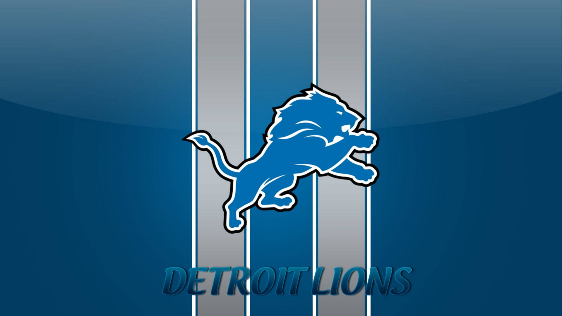 Detroit Lions Hvid Og Blå Wallpaper