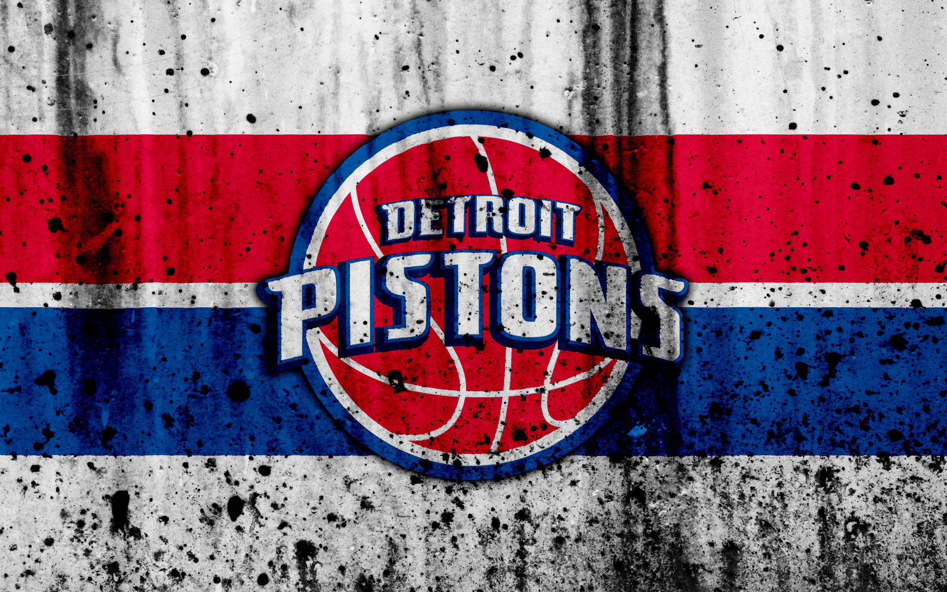 Detroit Pistons Black Dirt Logo Wallpaper