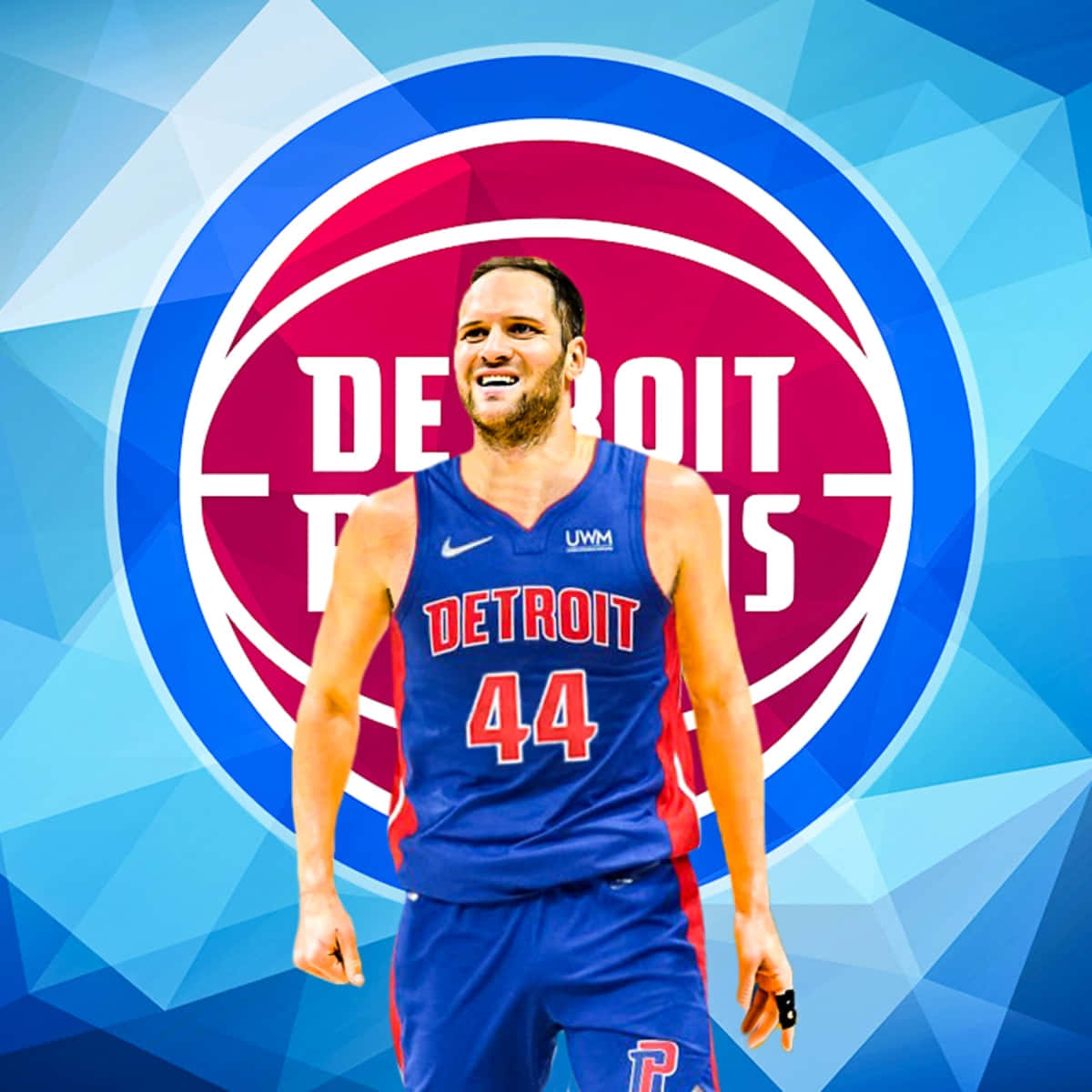 Detroit Pistons Bojan Bogdanovic Plakat Væg Tapet Wallpaper