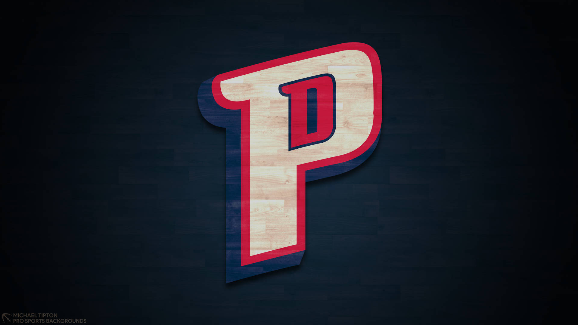 Detroit Pistons Letter P Logo Wallpaper