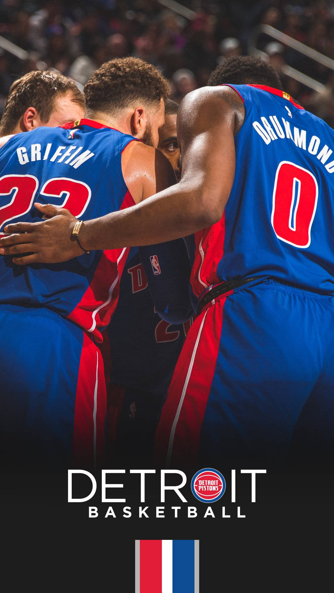Detroit Pistons Players Huddled Wallpaper