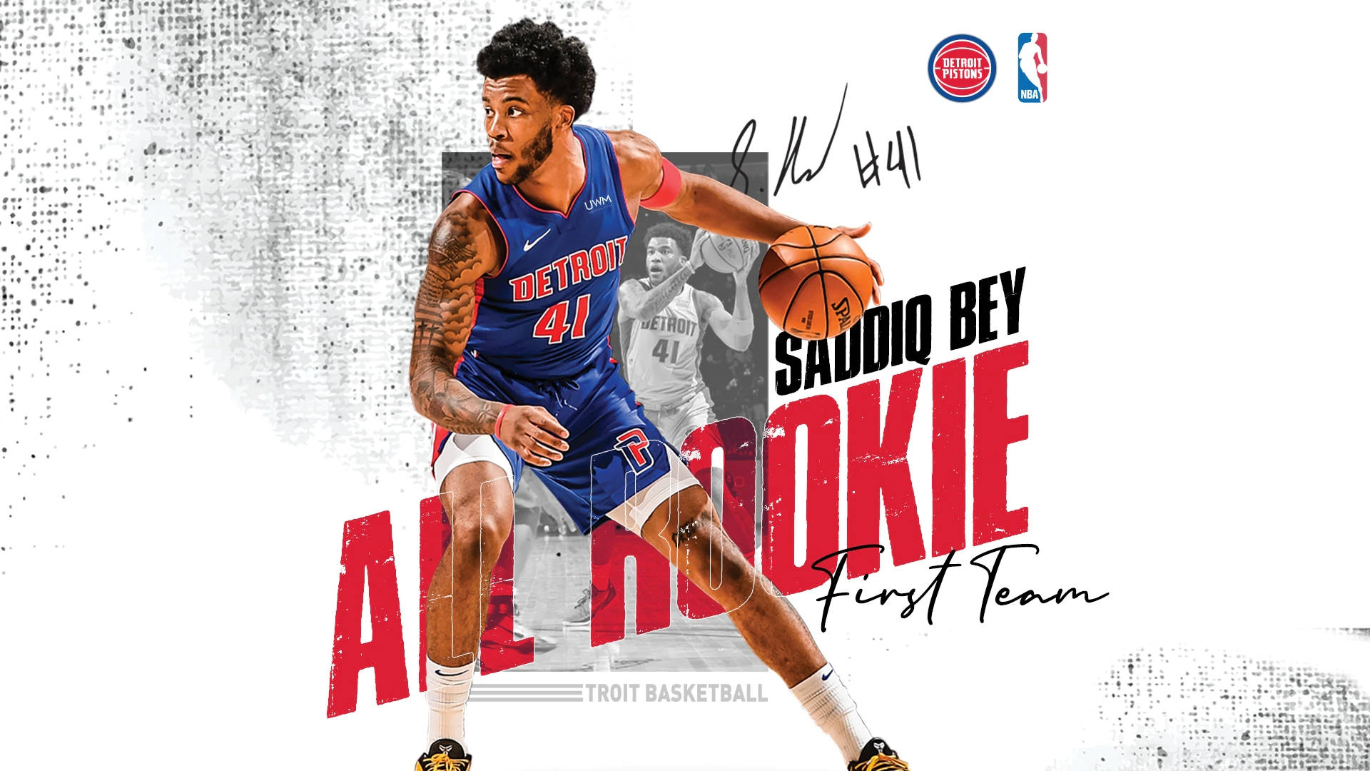 Detroit Pistons Rookie Saddiq Bey Wallpaper