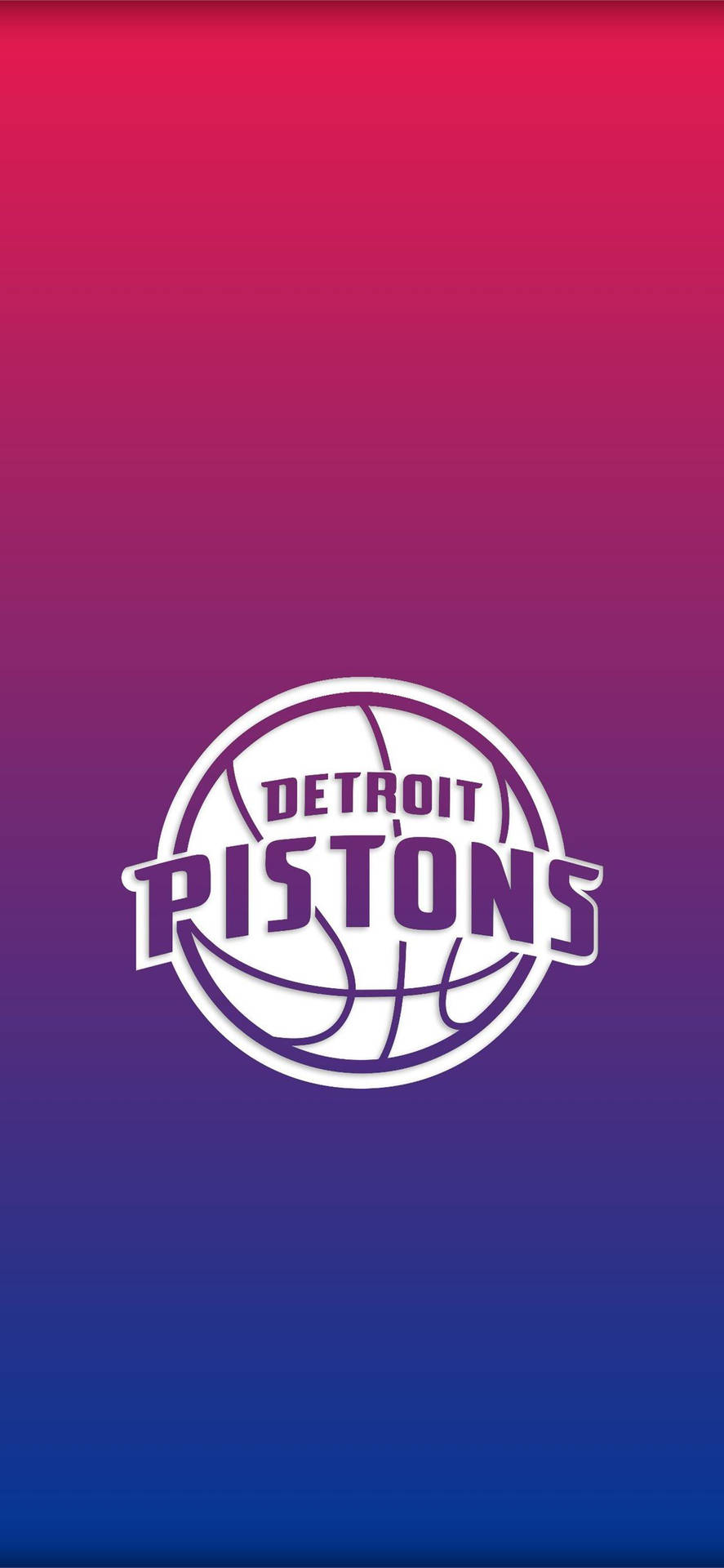 Detroit Pistons Two-Toned White Logo Wallpaper