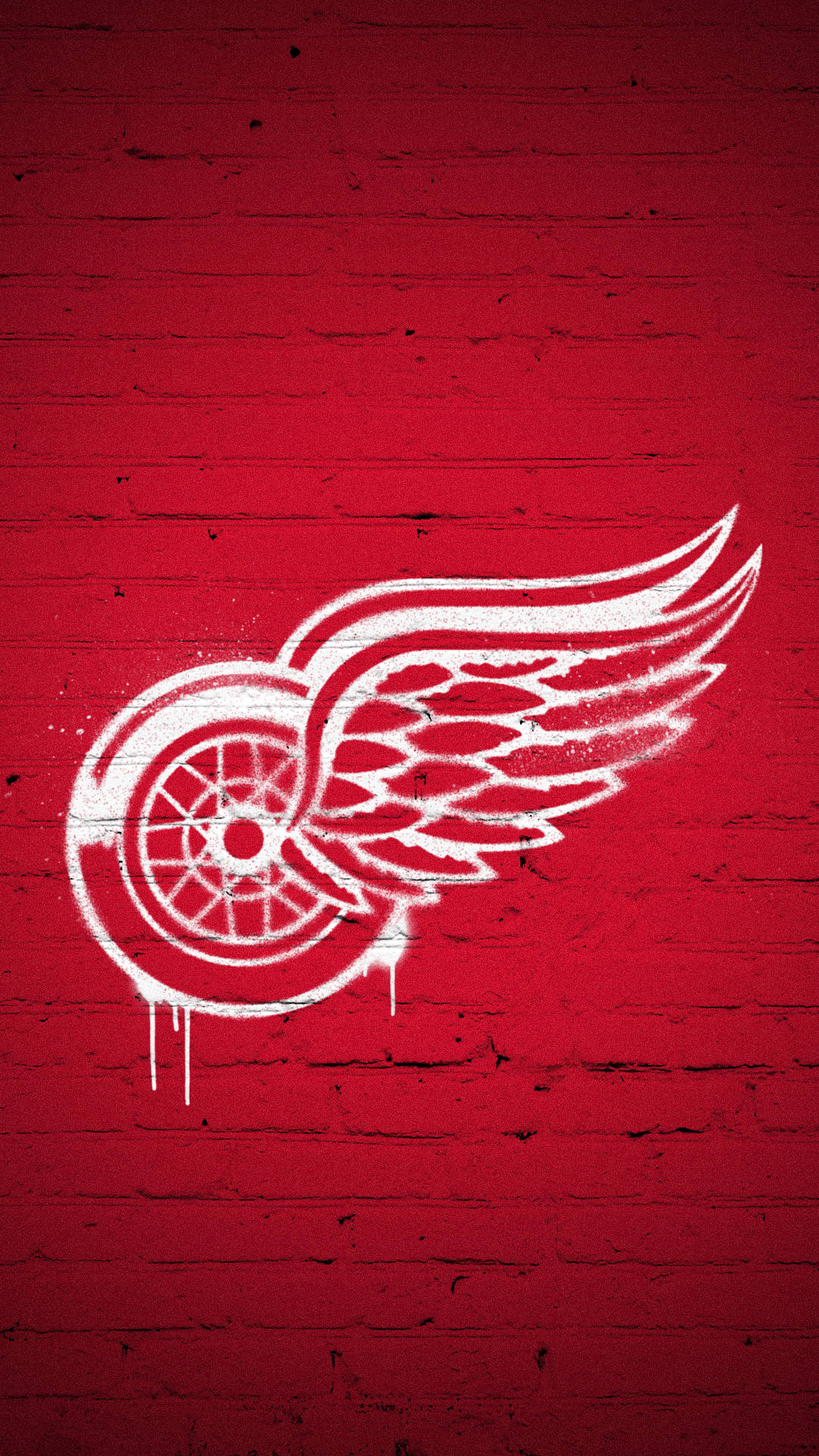 Artede La Muralla De Ladrillos De Los Detroit Red Wings Fondo de pantalla