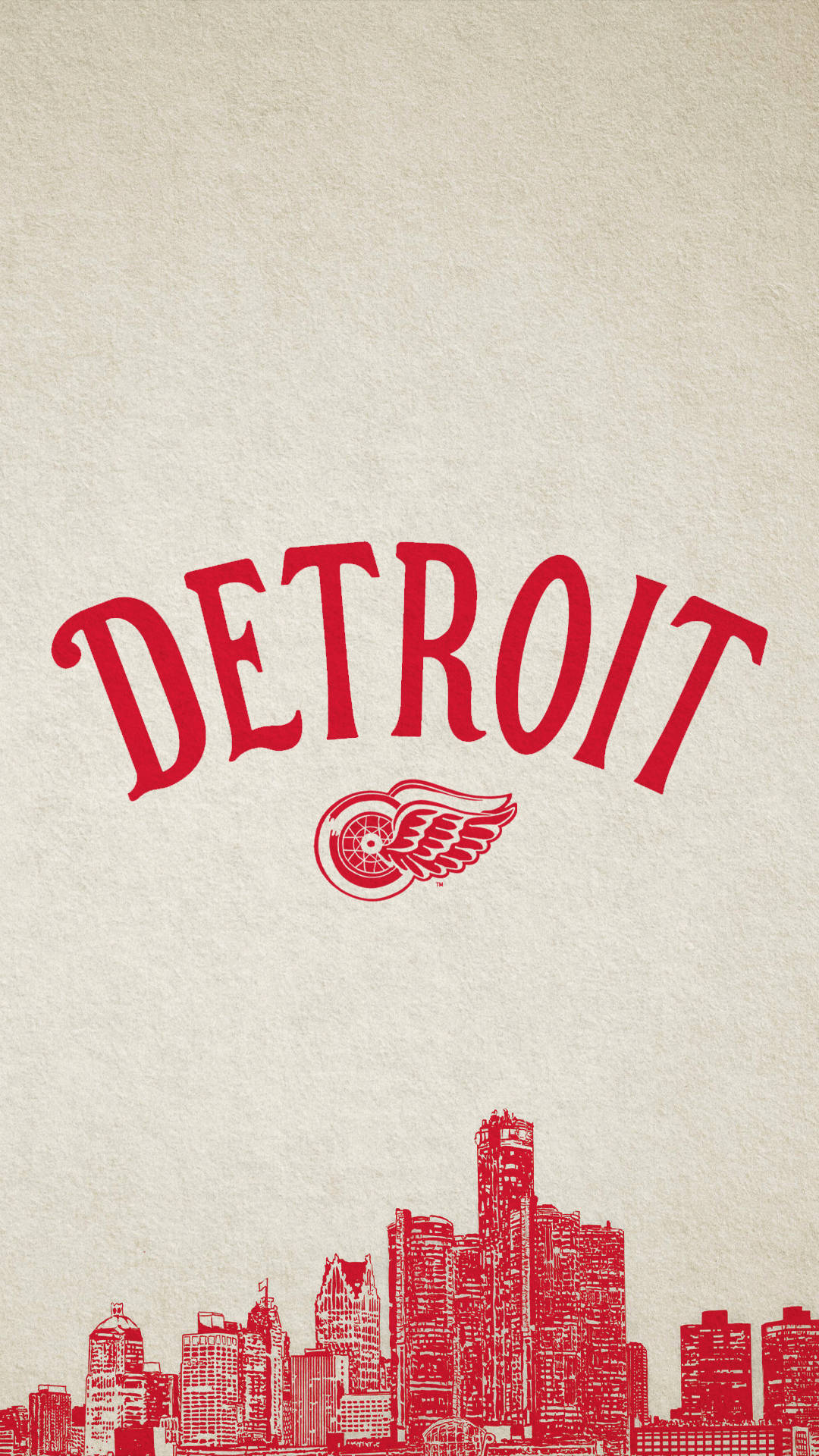 Caption: A Vibrant Cityscape Infused With Detroit Red Wings Spirit Wallpaper