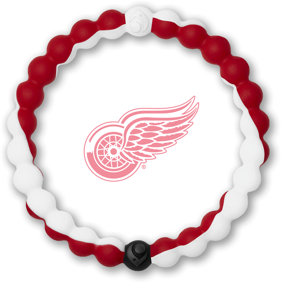 Detroit Red Wings Logowith Hockey Puck Necklace PNG