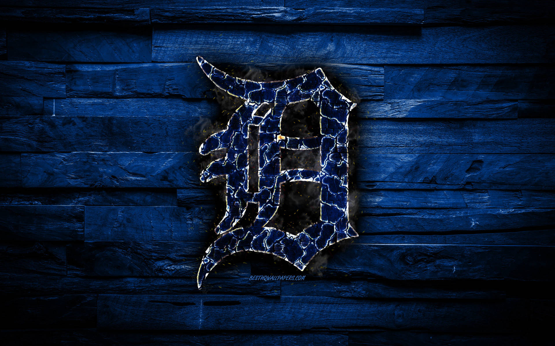 Detroit Tigers Blue Logo Wallpaper