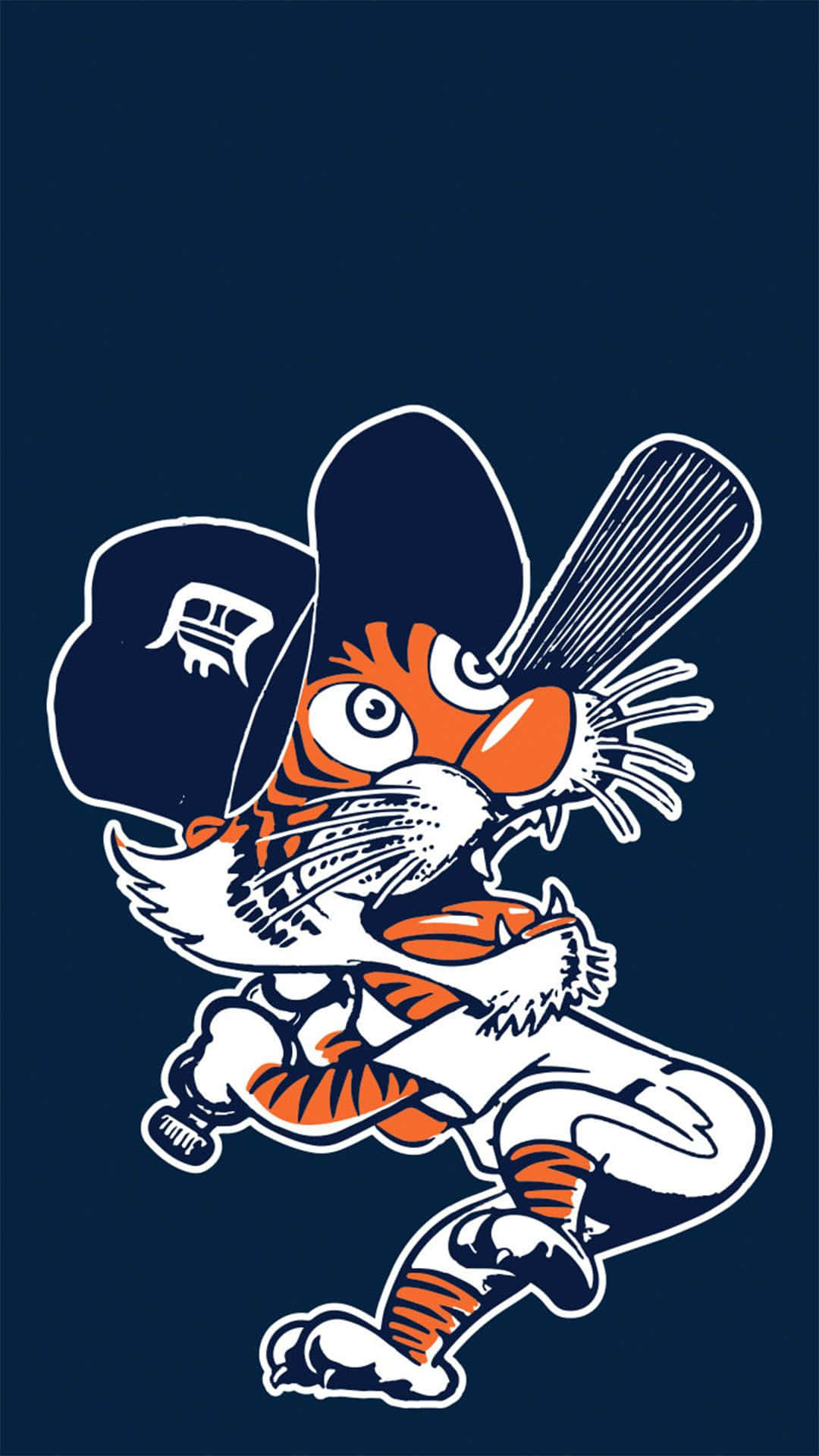Detroit Tigers Paws 12'' x 12'' Minimalist Mascot Poster Print