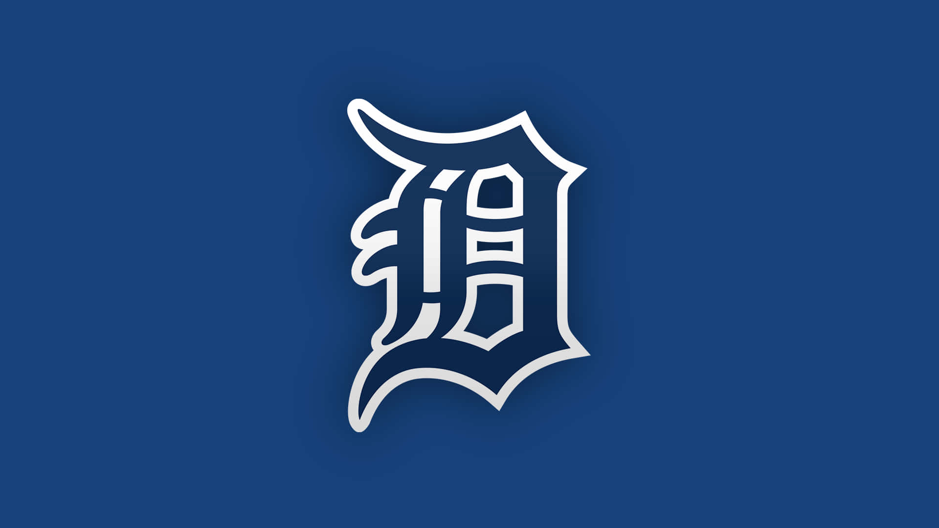 Detroit Tigers Logo In Dark Blue Gothic Font Wallpaper