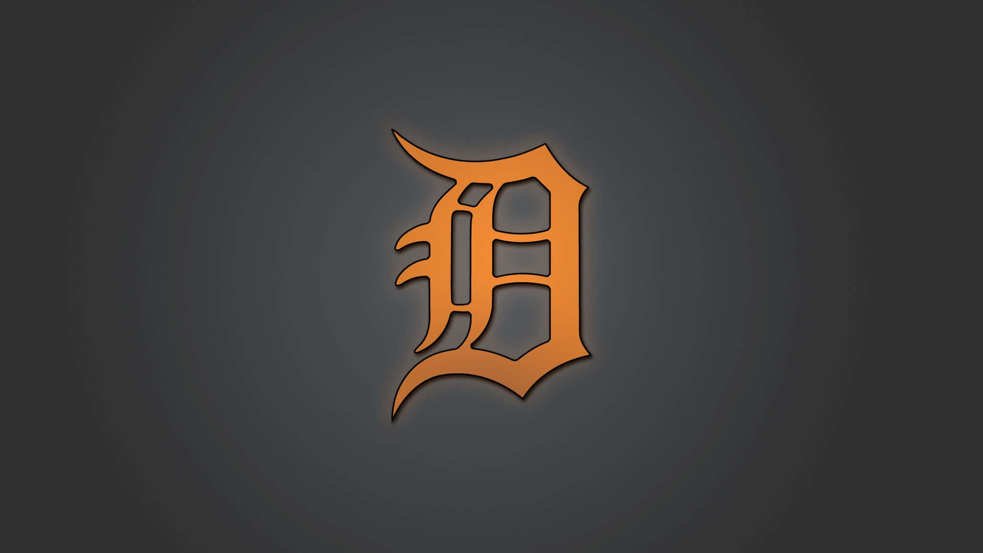 Detroit Tigers Logo i Orange Gothic Skrifttypen på Standard Hvid Baggrund Wallpaper