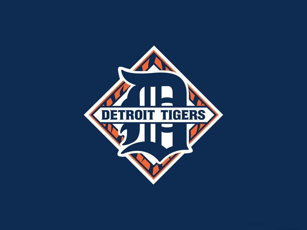 Detroit Tigers Logo Tapet: En simpel, men stilfuld tapet med Detroits Tigers logo. Wallpaper