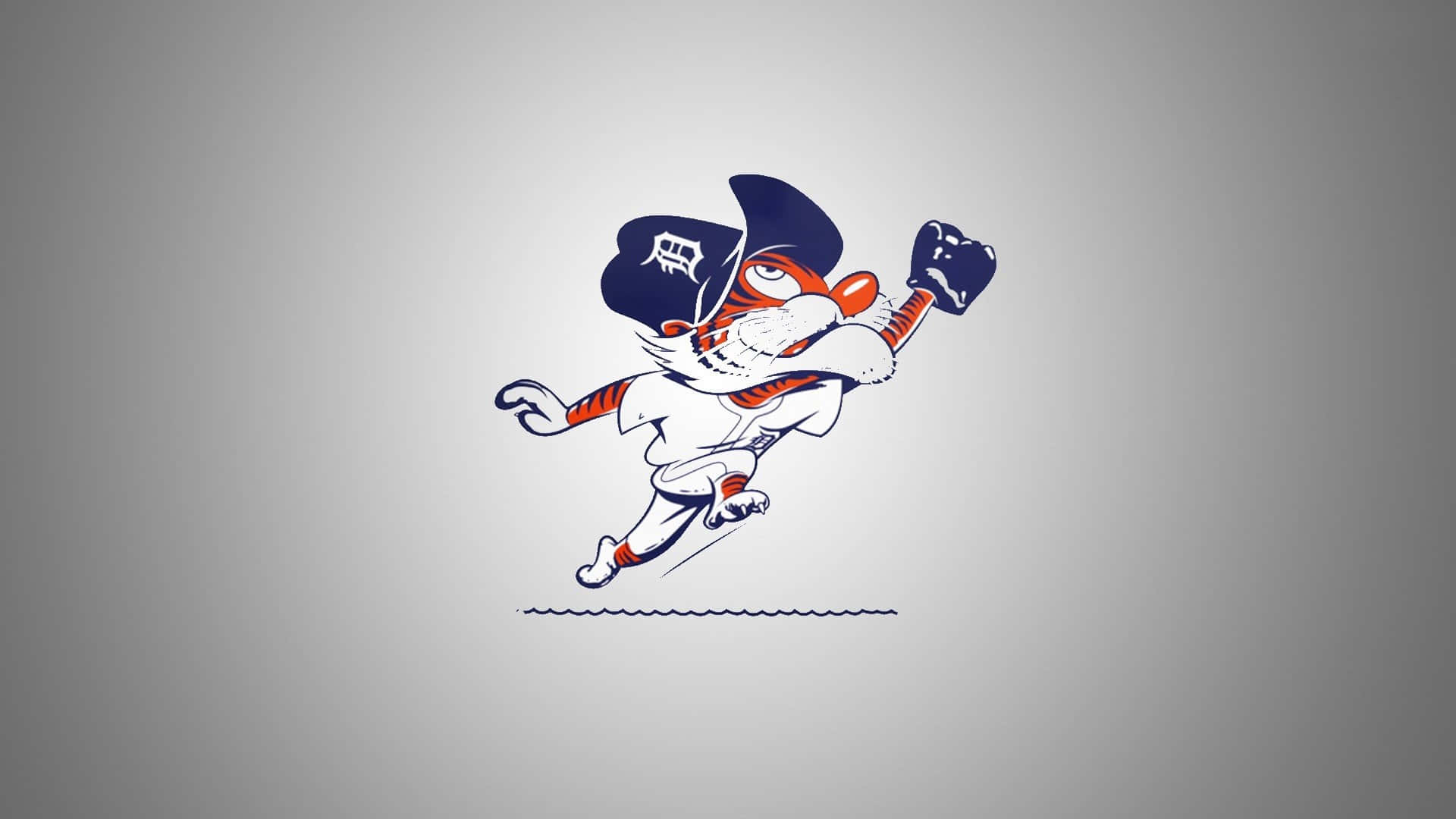 Patasvestindo Um Chapéu Com O Logotipo De Detroit Tigers. Papel de Parede