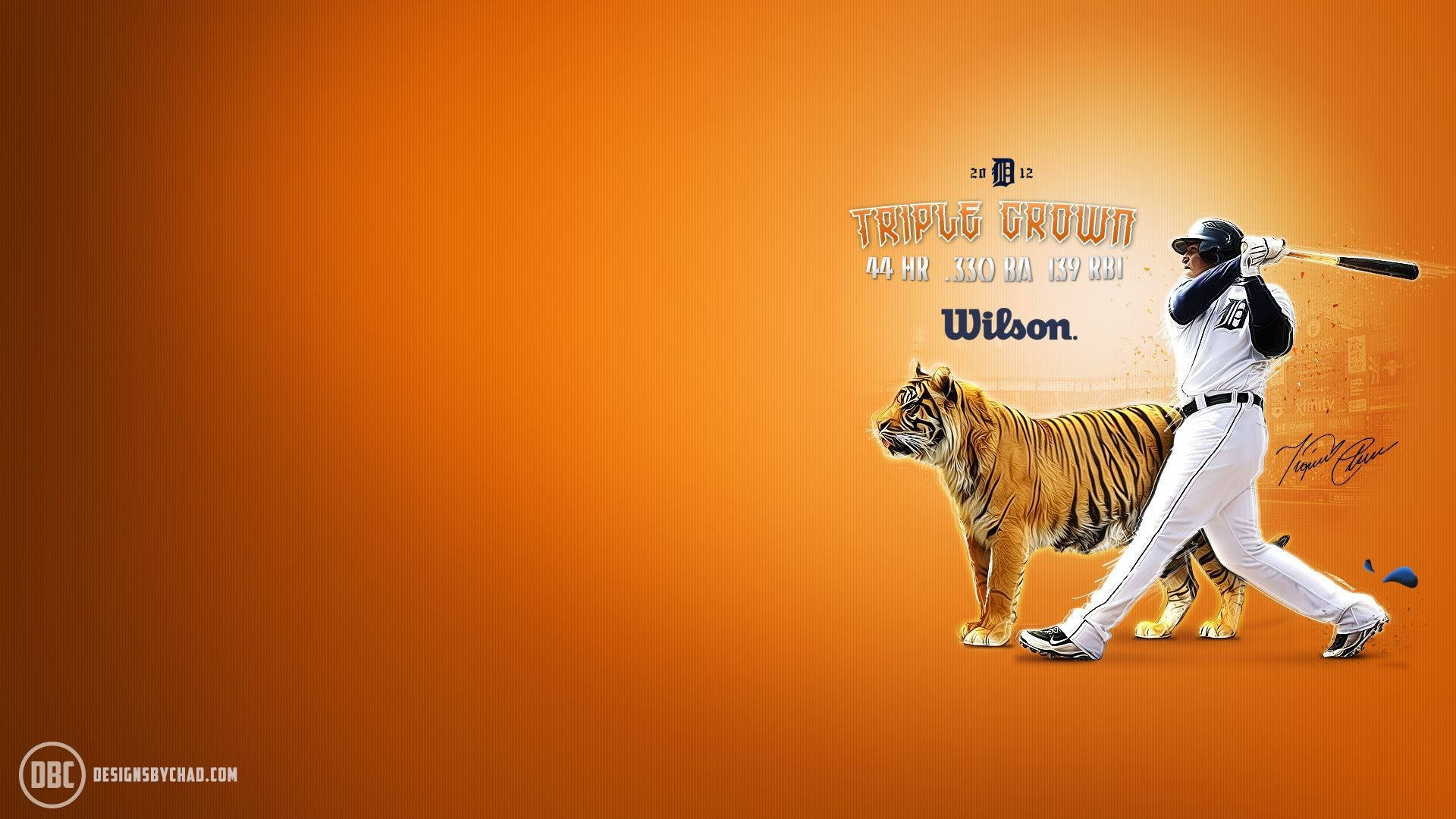 Detroit Tigers Triple Crown Banner Wallpaper