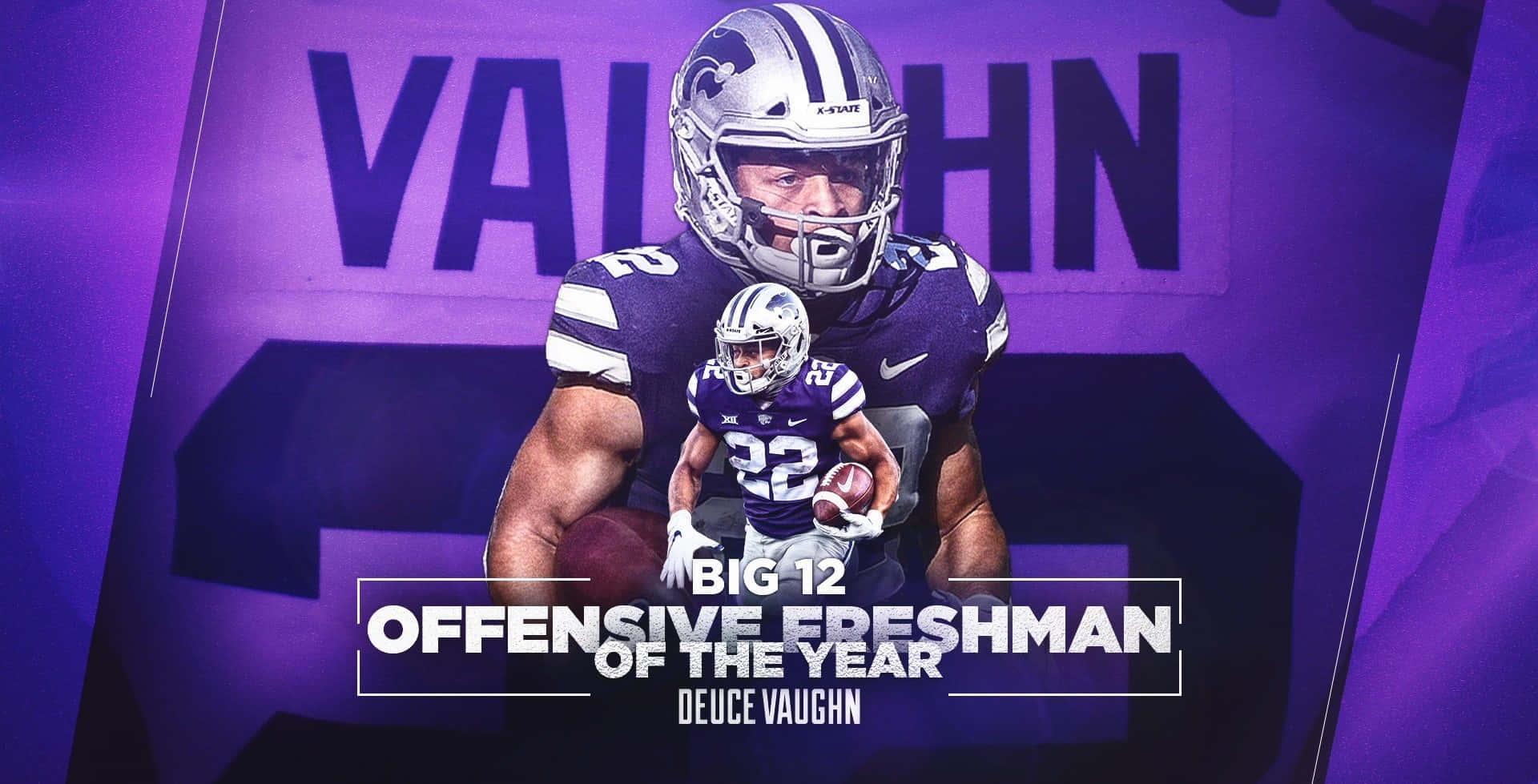 Deuce Vaughn Big 12 Aanvallende Rookie Van Het Jaar Achtergrond