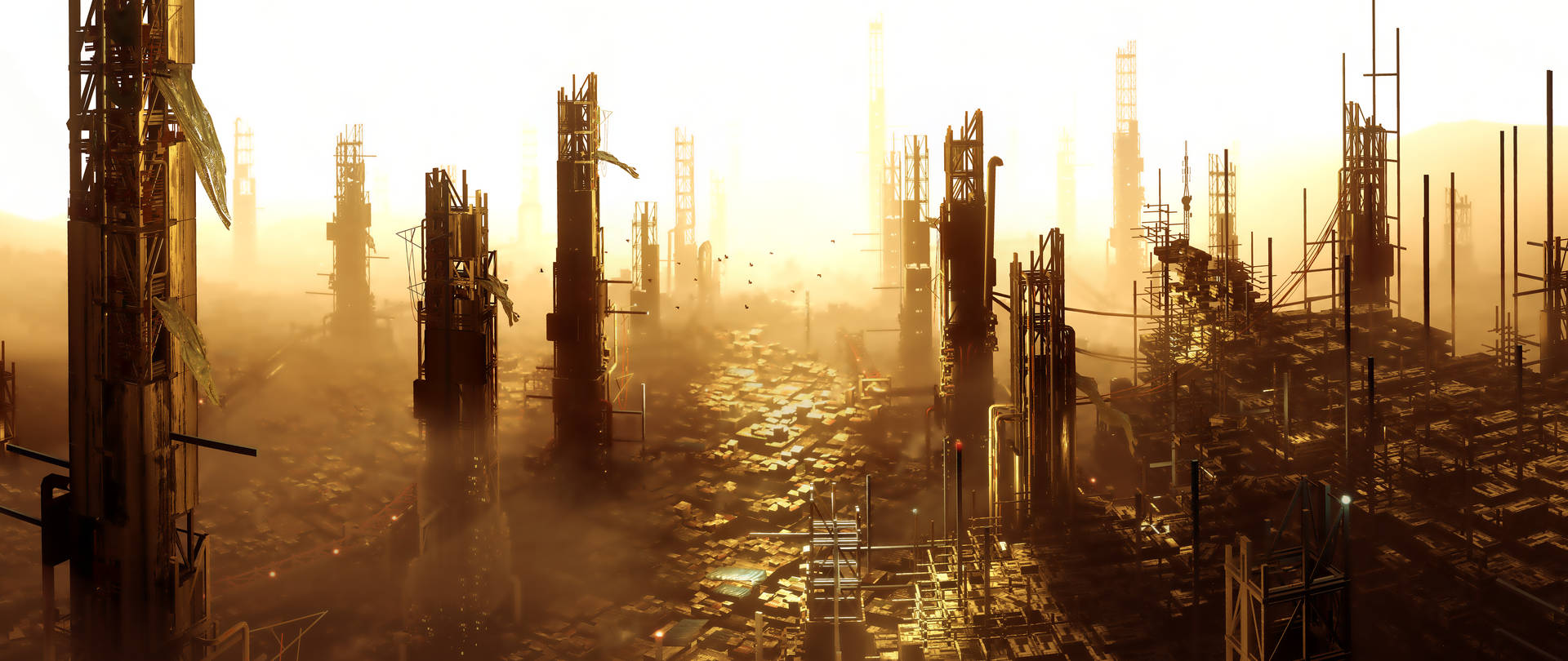Deus Ex Desolate Byudsigt Wallpaper