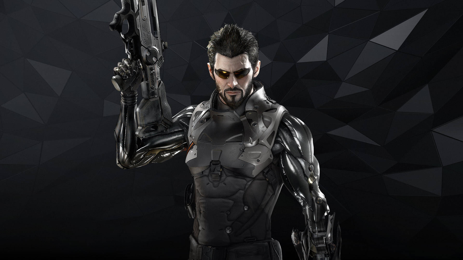 Deus Ex Main Protagonist Adam Jensen Profile Wallpaper