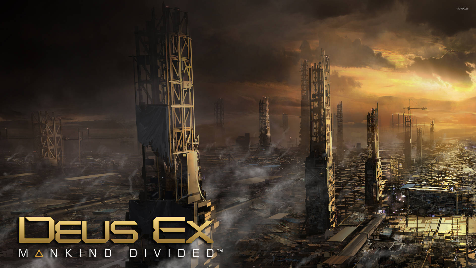 Deus Ex Tattered City Poster Wallpaper