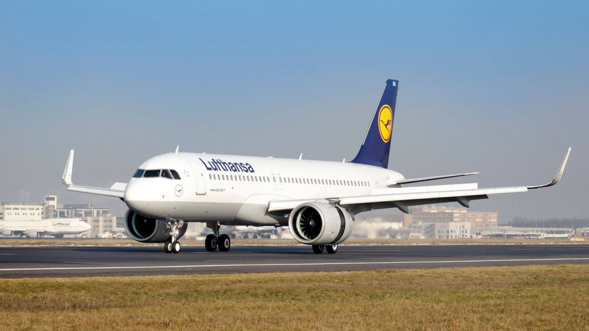 Deutsche Lufthansa Plane On The Runway Picture