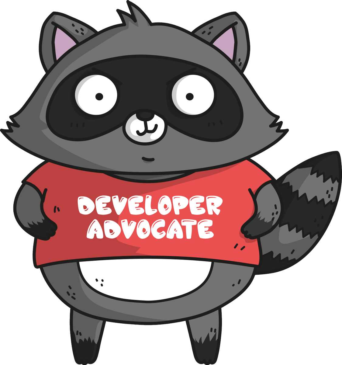 Developer Advocate Raccoon Cartoon PNG