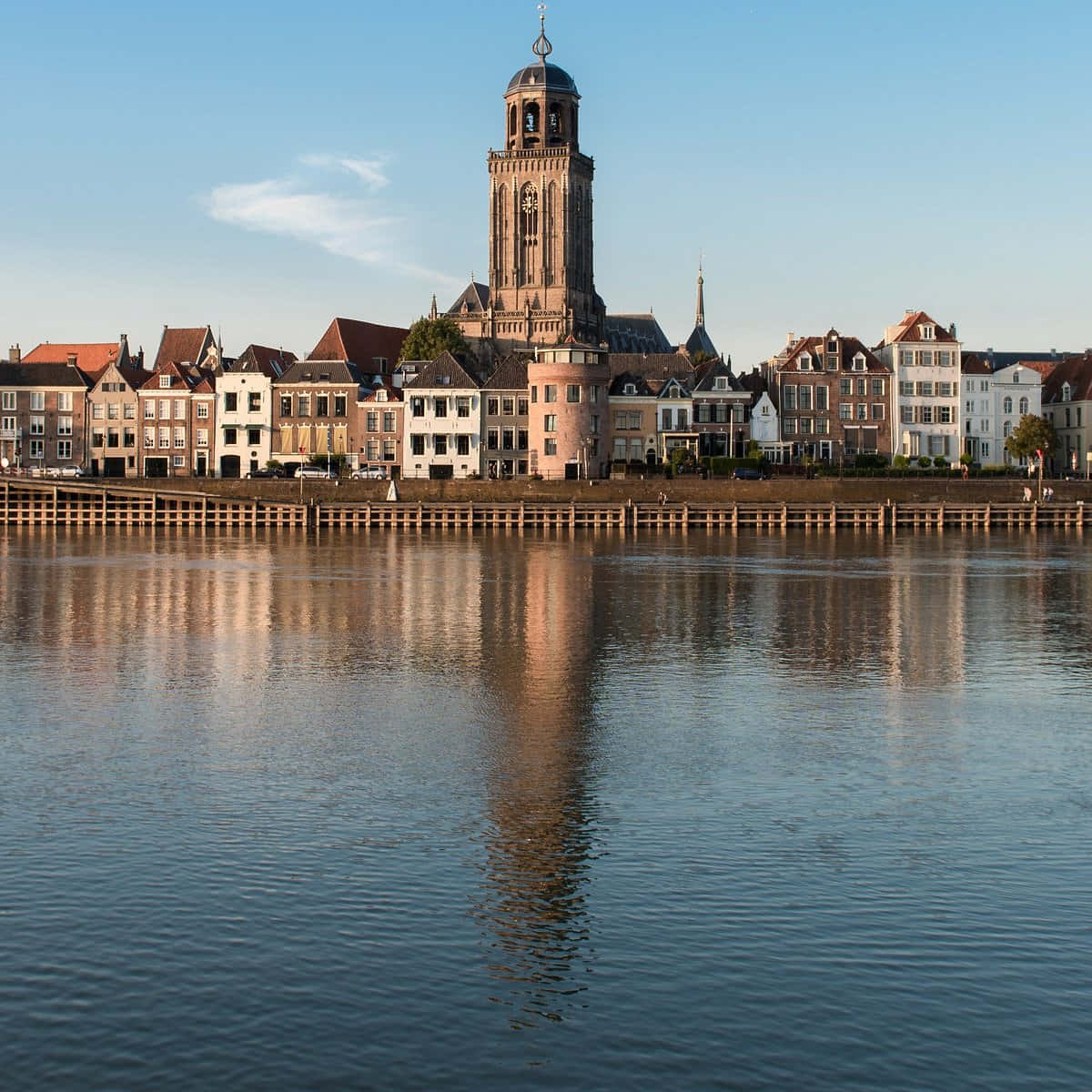 Deventer Skyline Reflection Wallpaper