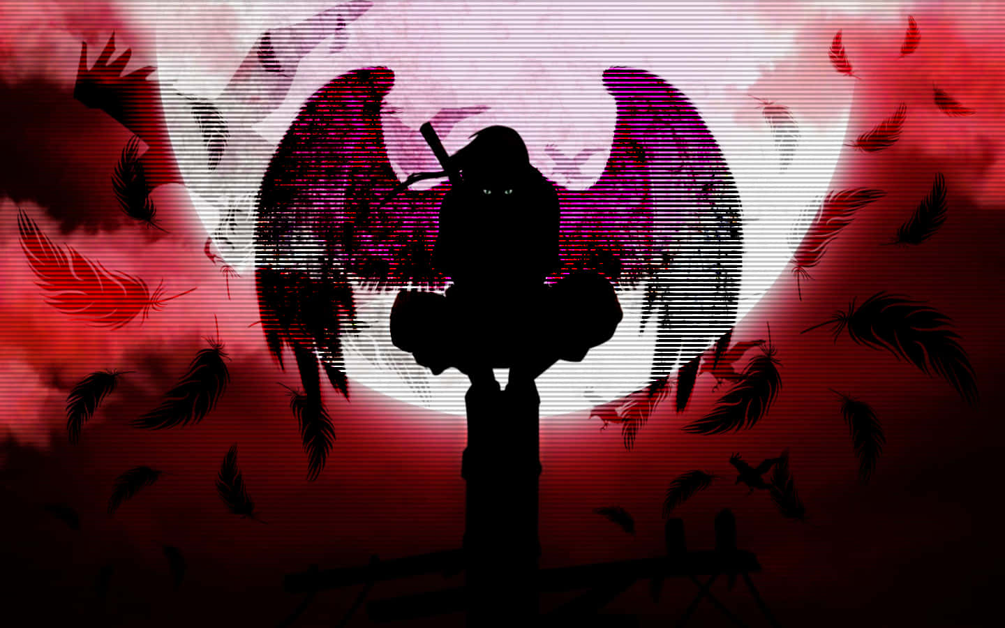 A Silhouette Of An Angel With Wings On A Pole