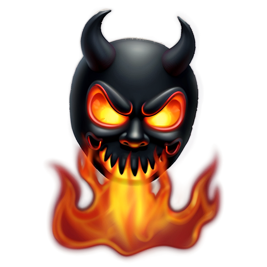 Download Devil Emoji On Fire Png Its65 | Wallpapers.com