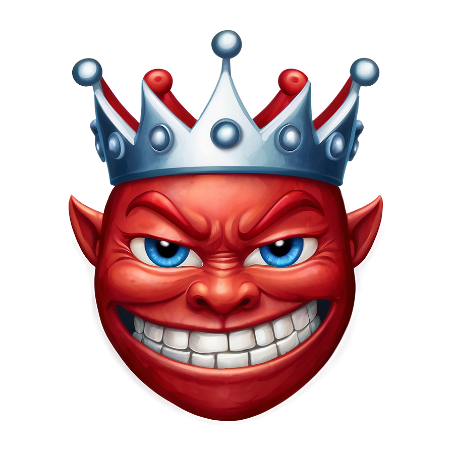 Download Devil Emoji With Crown Png Vet | Wallpapers.com