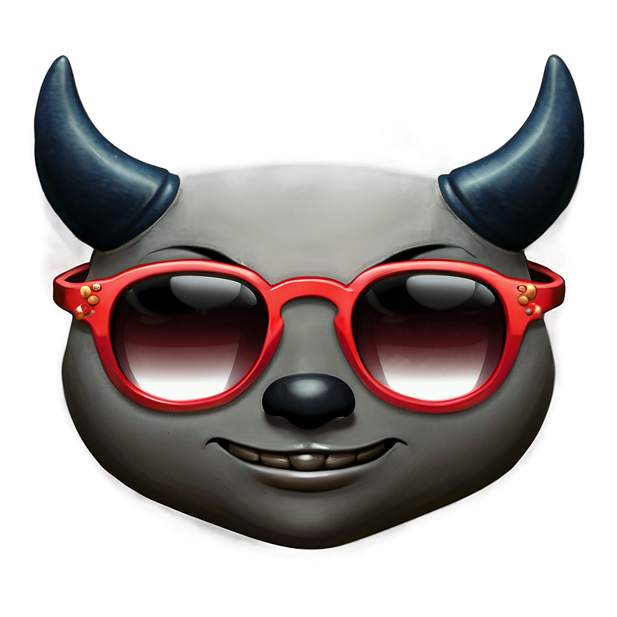 Download Devil Emoji With Glasses Png 05252024 | Wallpapers.com