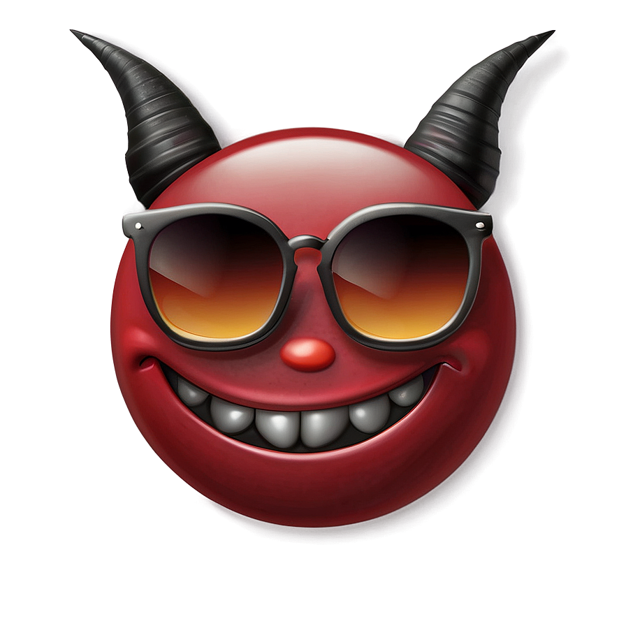 Download Devil Emoji With Sunglasses Png 70 | Wallpapers.com