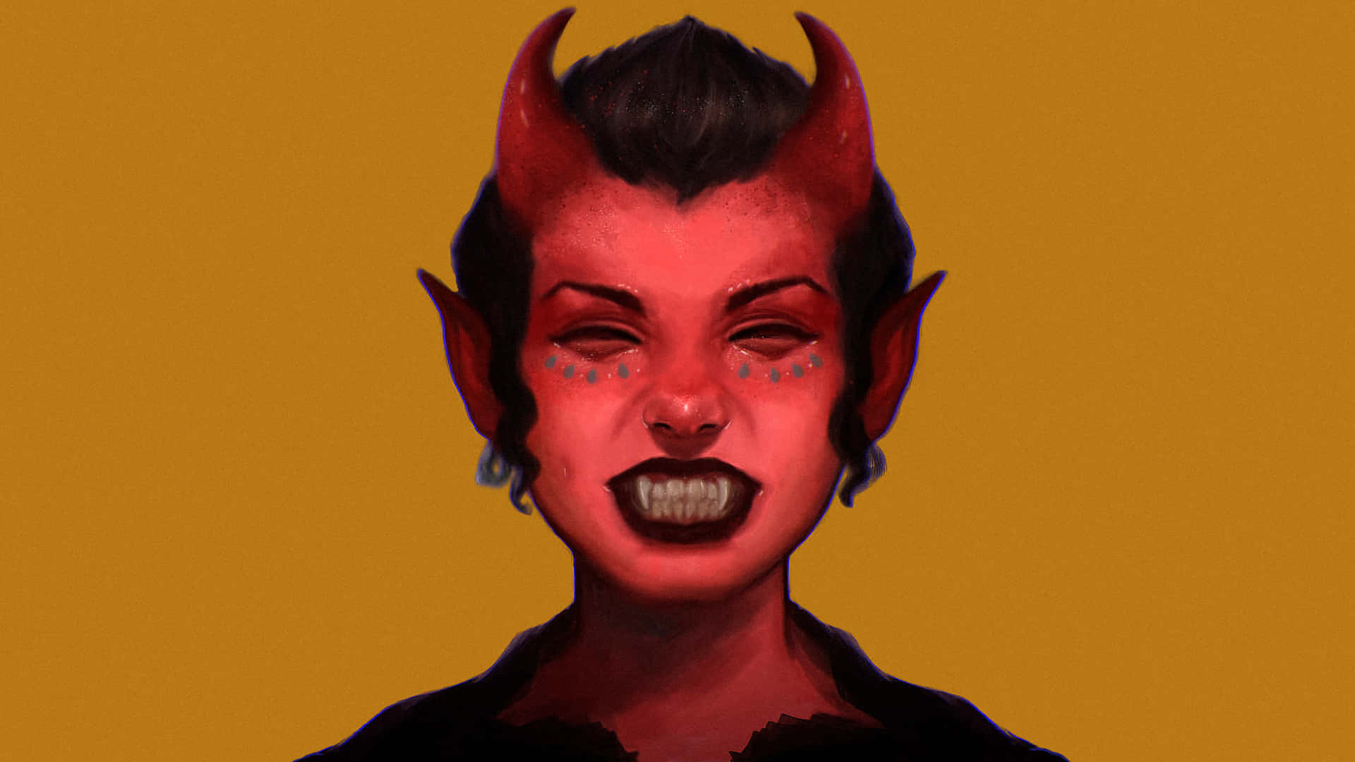 devil woman painting