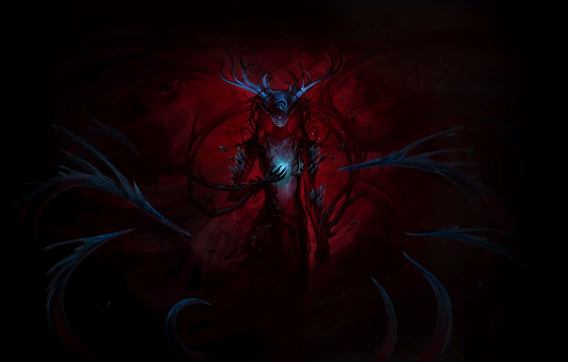 "The Devil Within - A Sinister Girl Summoning Dark Magic" Wallpaper