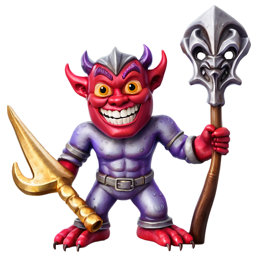 Devil Holding Trident Png Cod PNG