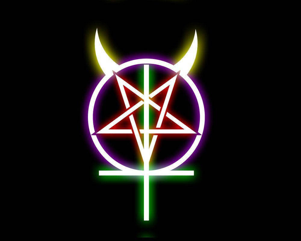 Dark Aesthetics - Devil Horn Enclosed within a Pentagram Wallpaper