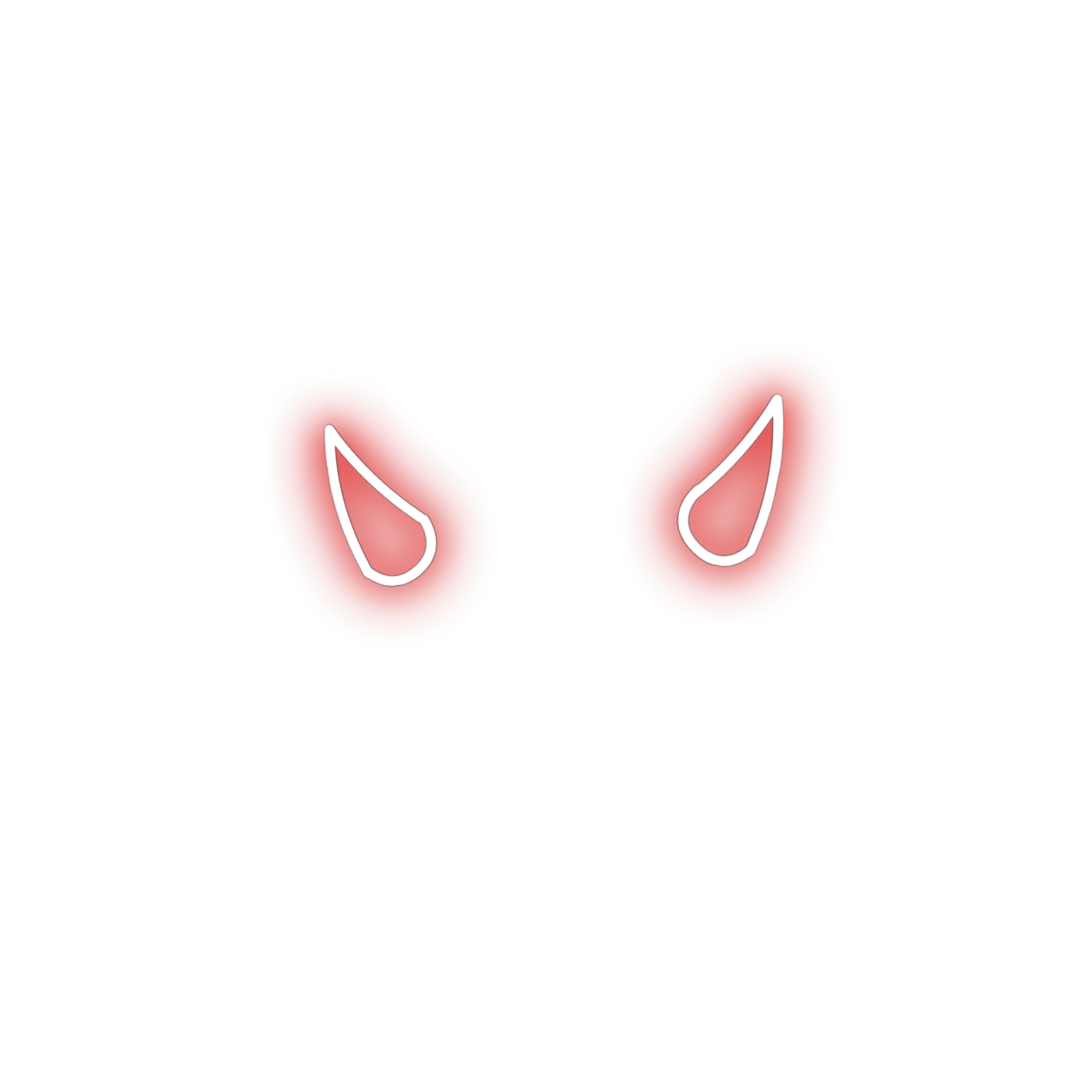 Devil Horns background — Two glowing red devil eyes with white outlines stare intensely against a black background.
