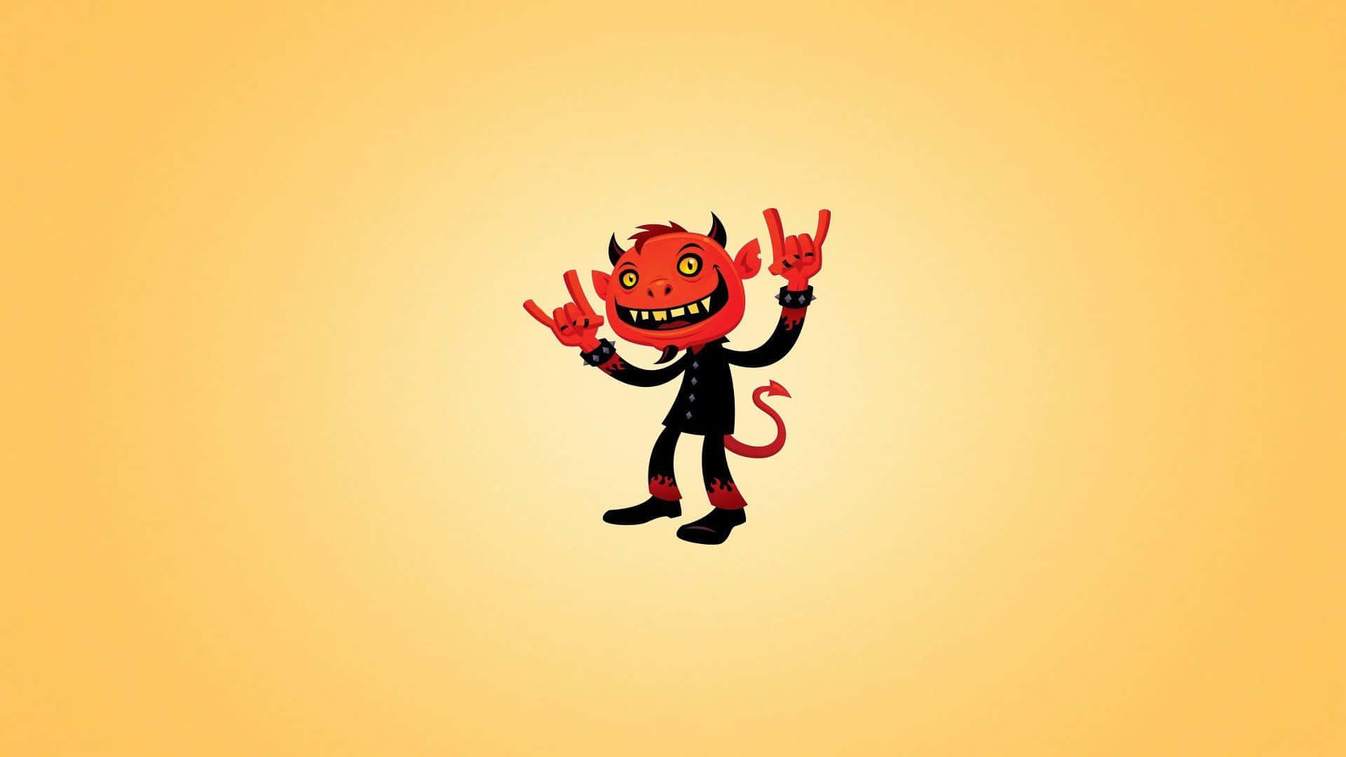 A Cartoon Devil With A Ring On His Finger
