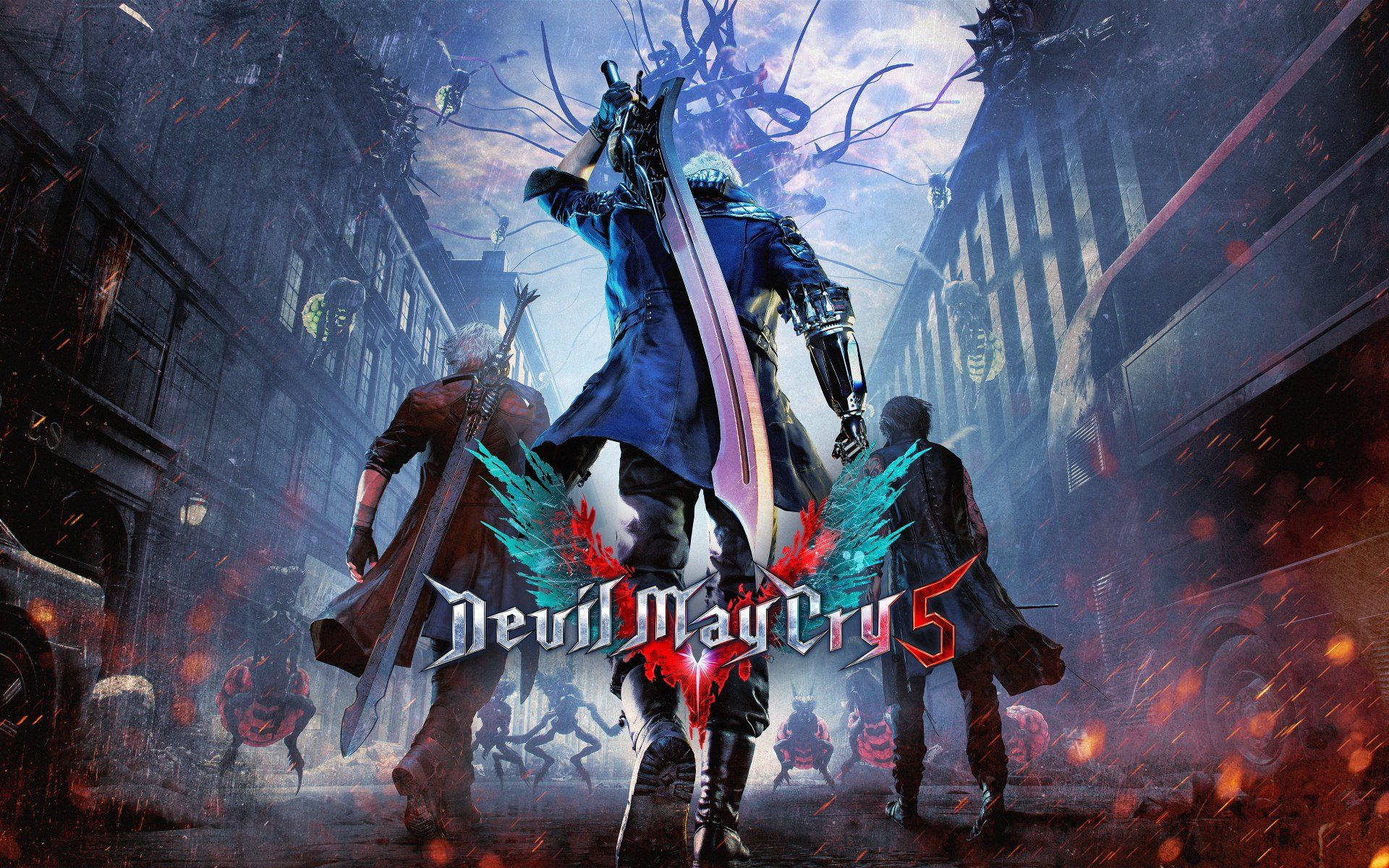 Get ready for the intense action of Devil May Cry 5 Wallpaper