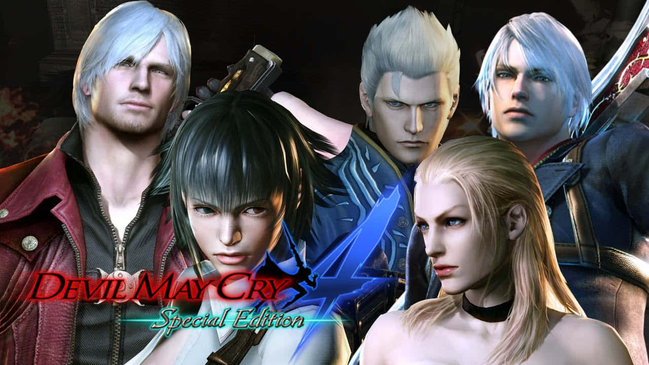 Epic Battle Stance of Iconic Devil May Cry Characters Wallpaper