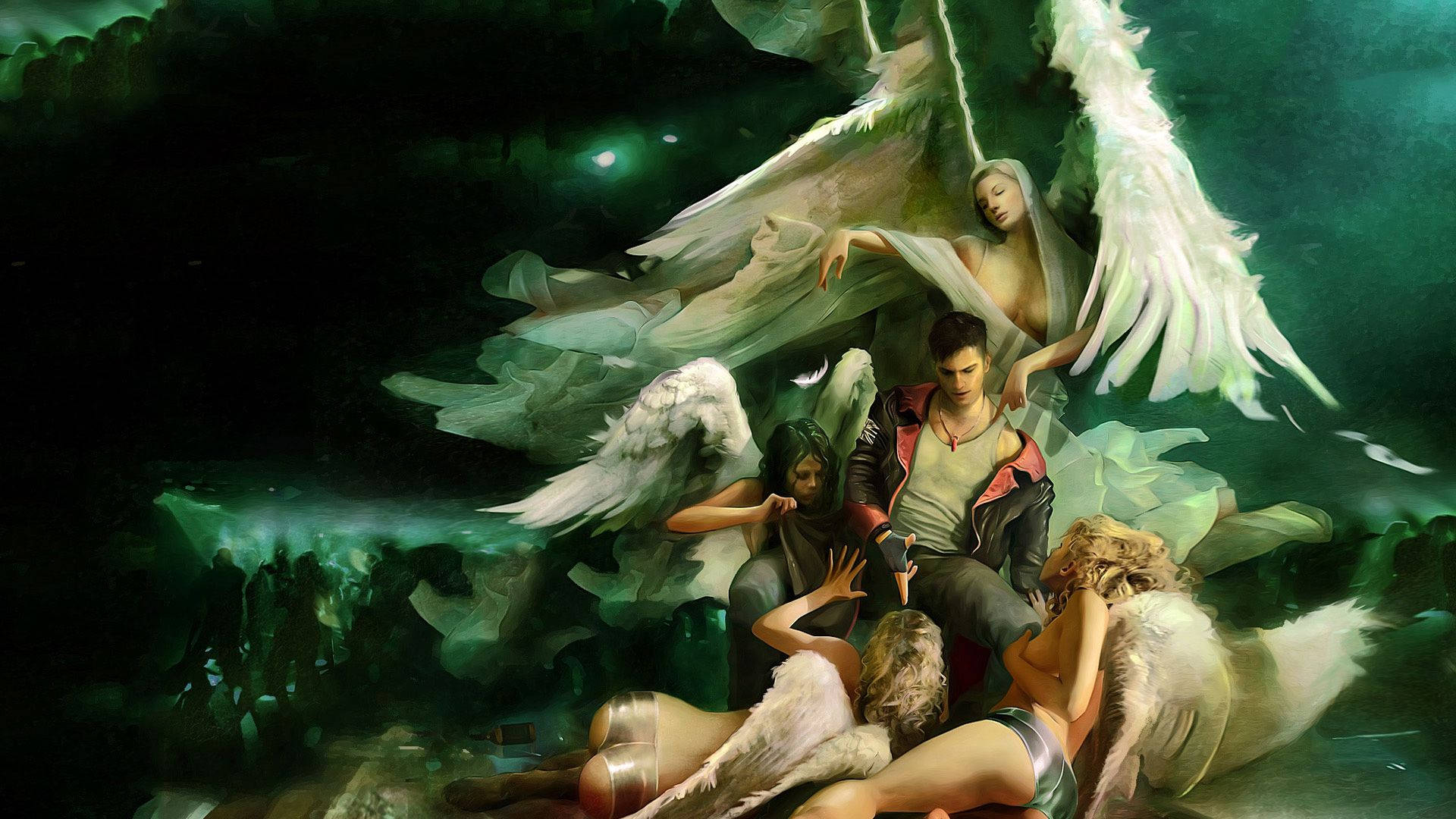 Dante and Angels in the stylish world of Devil May Cry Wallpaper