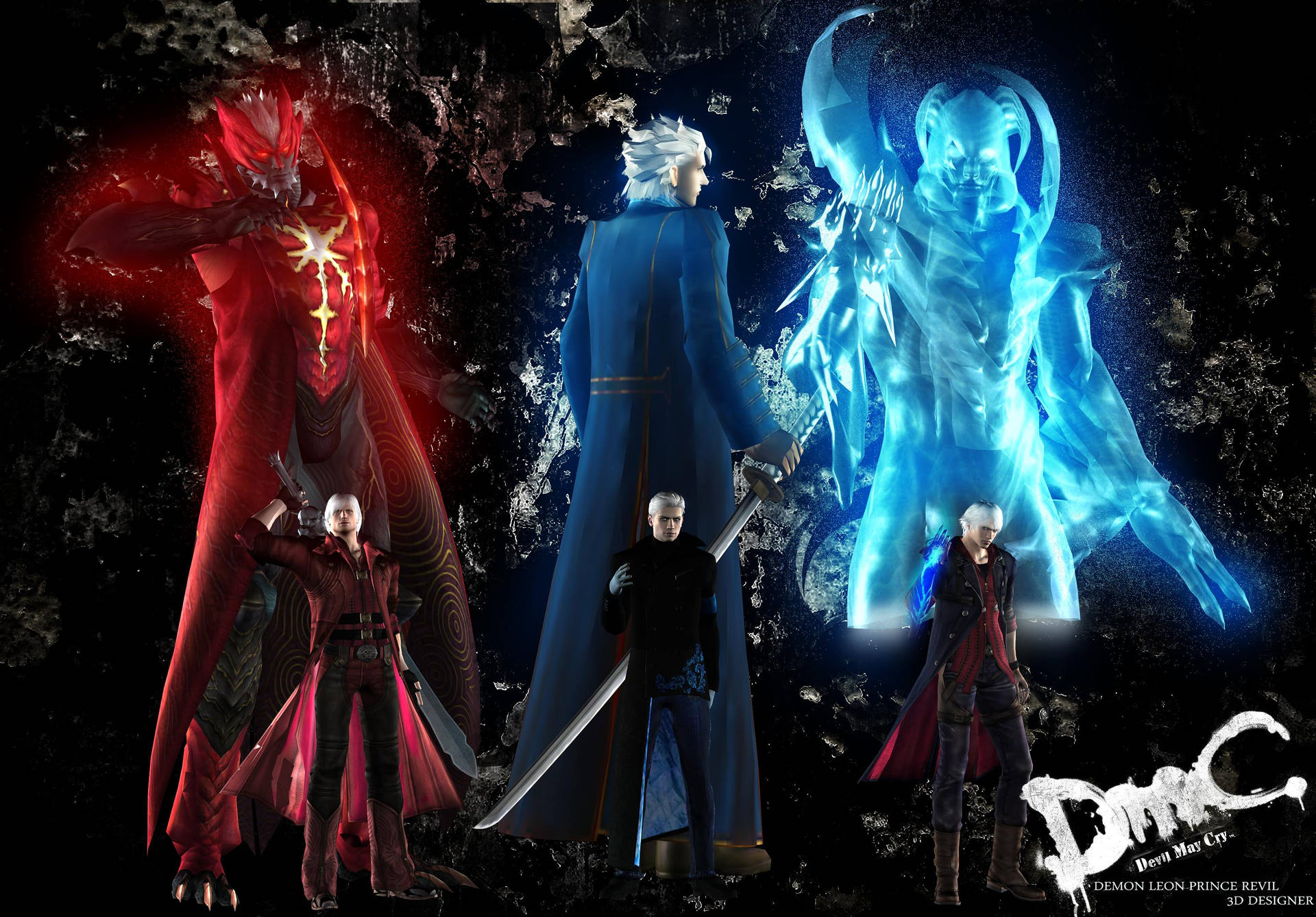 Download Dante spies on demons in Devil May Cry Wallpaper