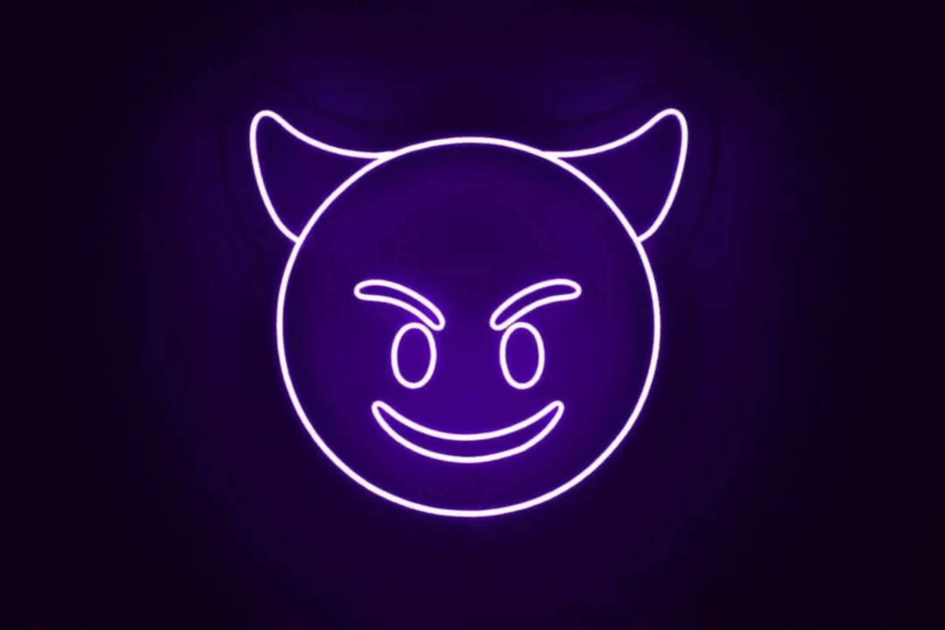 Devil Neon Smile Wallpaper