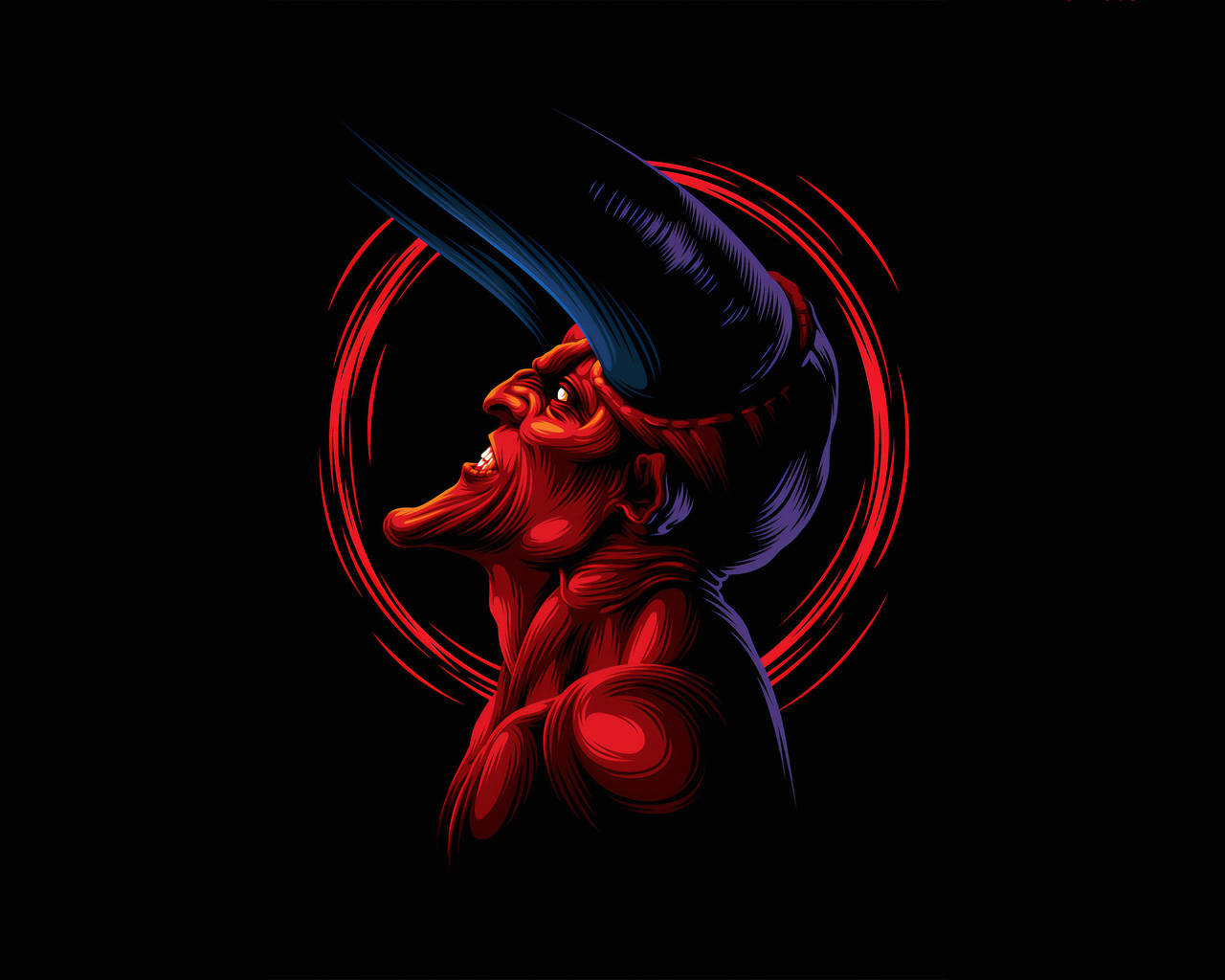 Devil Portrait Shot For Iphone Background