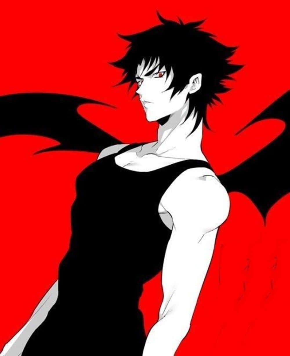 Devilman Crybaby Akira Red Background Wallpaper