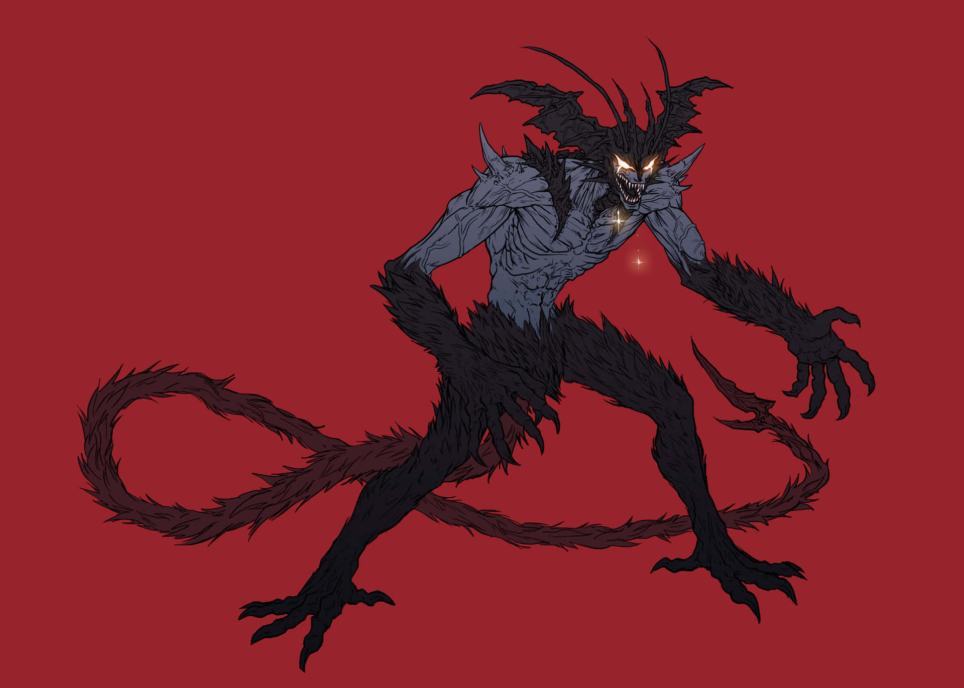 Devilman Crybaby Amon Illustration Wallpaper