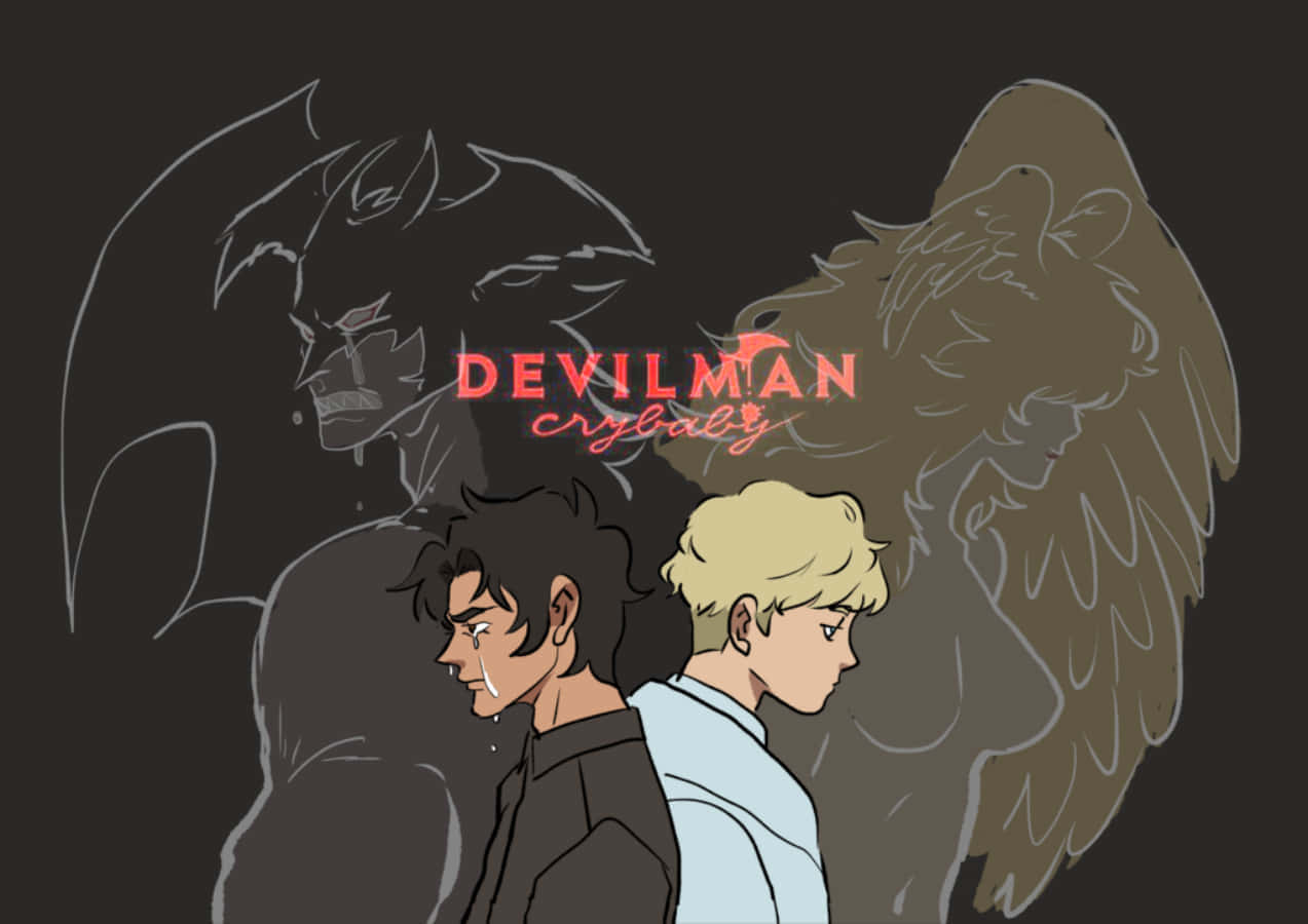 Devilman Crybaby Character Shadows Wallpaper