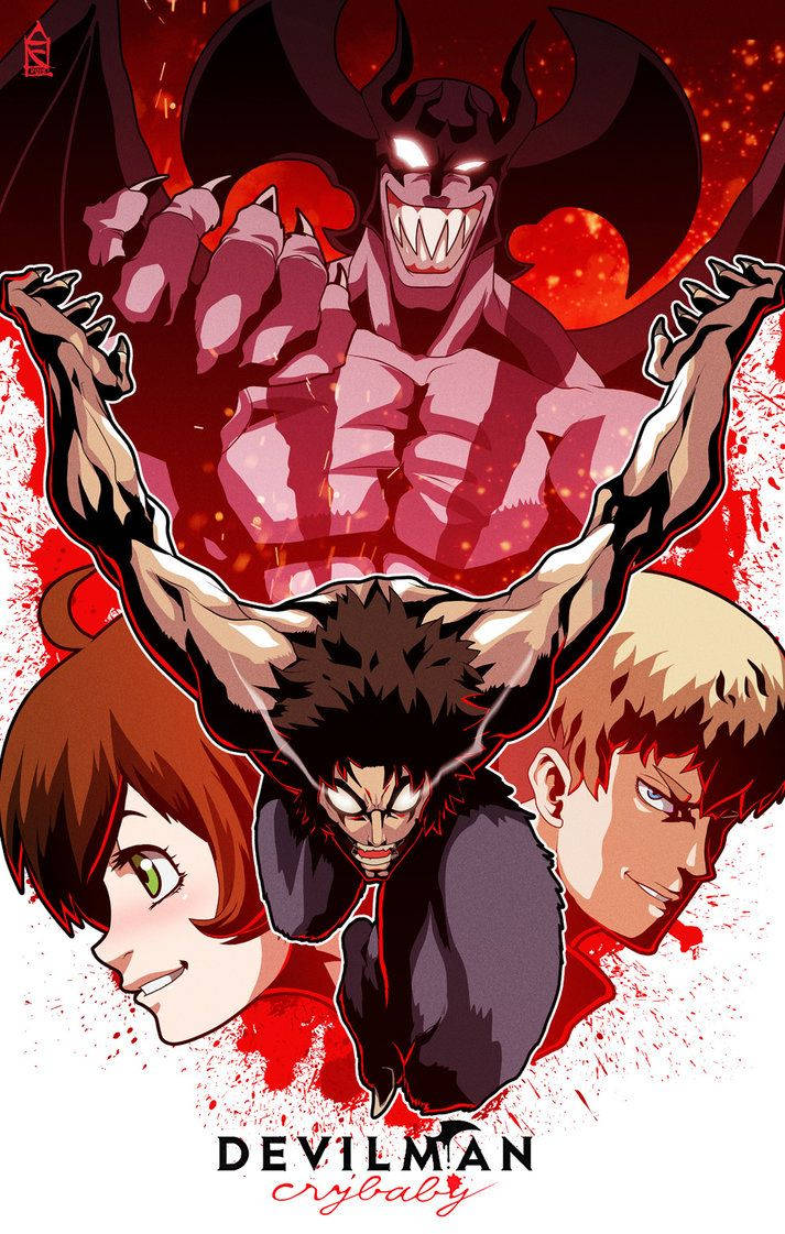 Akuma-Devilman returns in Devilman Crybaby Wallpaper