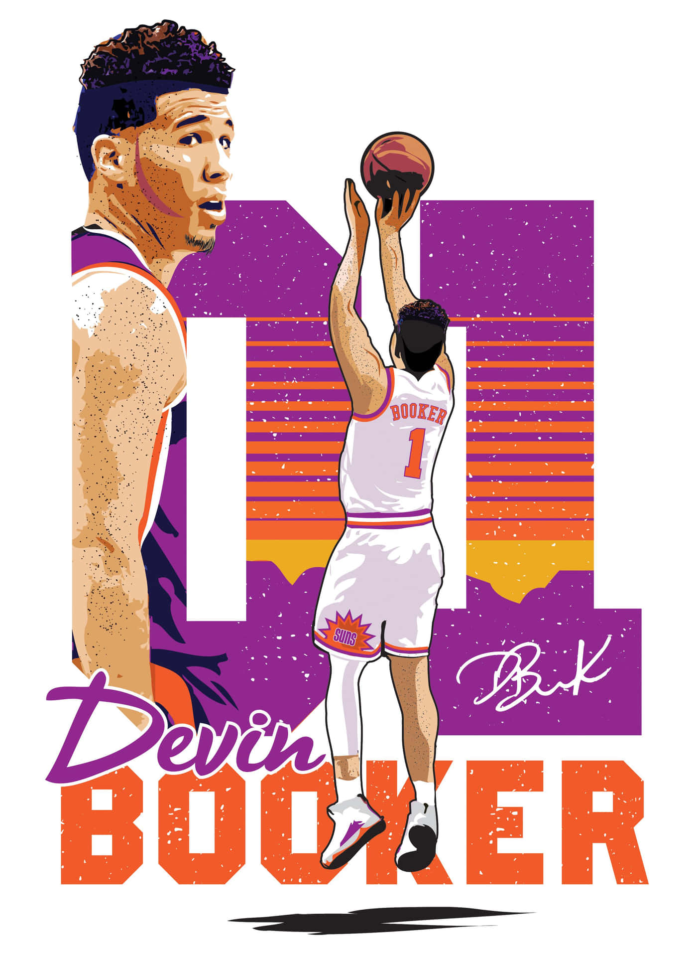 Phoenix Suns' Devin Booker shows off his new iPhone Wallpaper