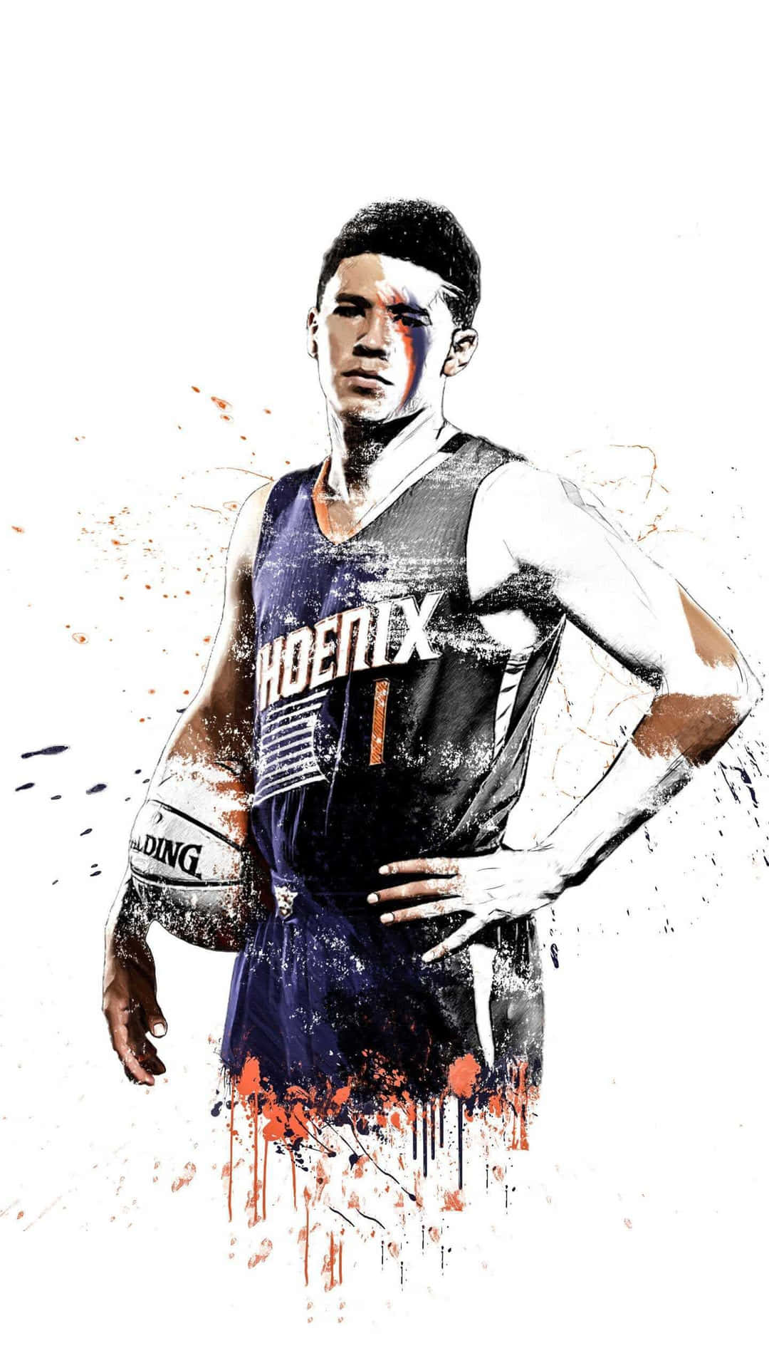 "Devin Booker showing off his new iPhone!" Wallpaper