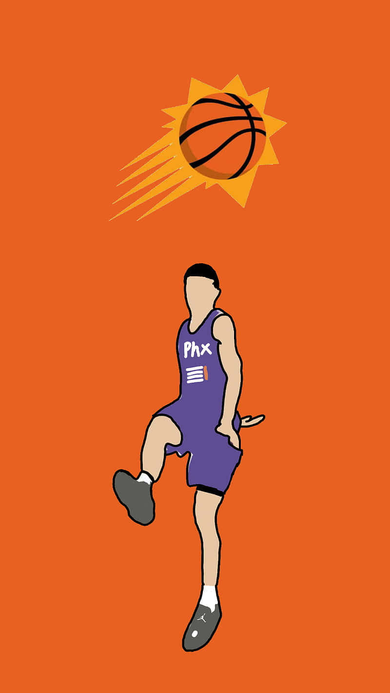 Devinbooker Dei Phoenix Suns Mostra Il Suo Nuovo Iphone Sfondo