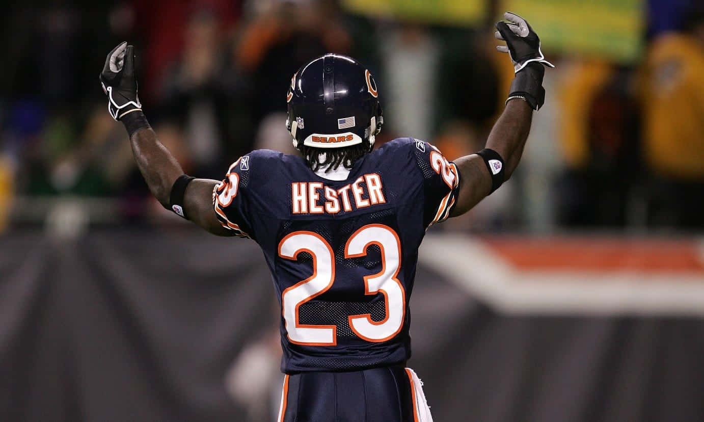 Devin Hester Juhlii Kentällä Taustakuva