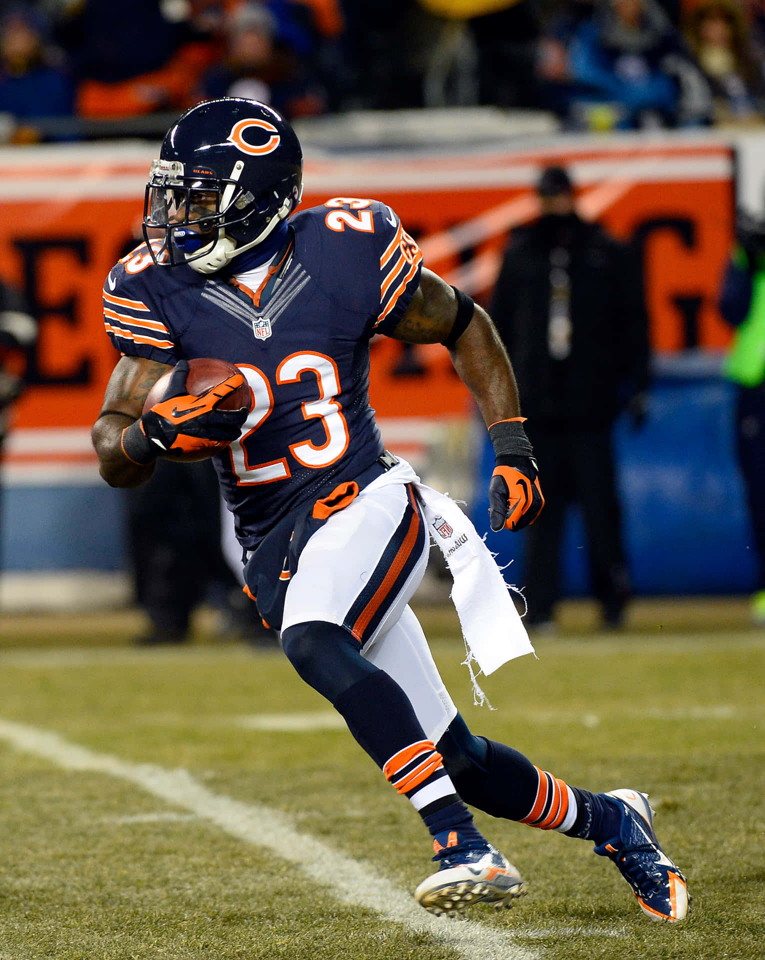 Devin Hester Chicago Bears Toiminta Juoksu Taustakuva